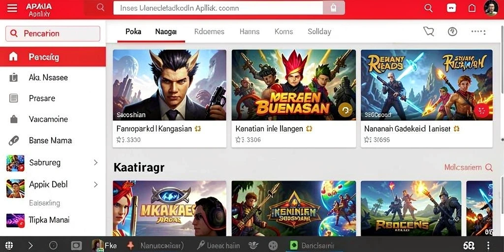 Tampilan karakter utama siap menghadapi tantangan.